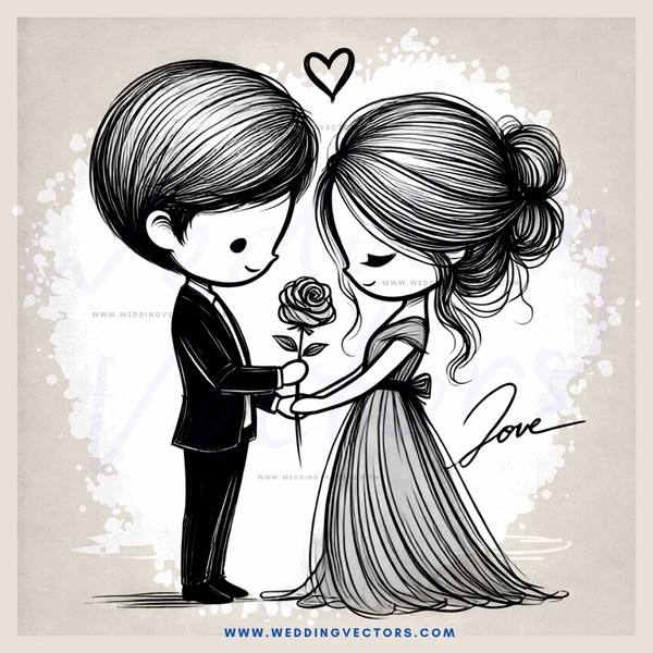 a couple sharing a rose