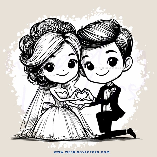 a couple holding hands in wedding attire