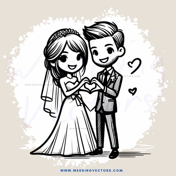 a bride and groom hold hands