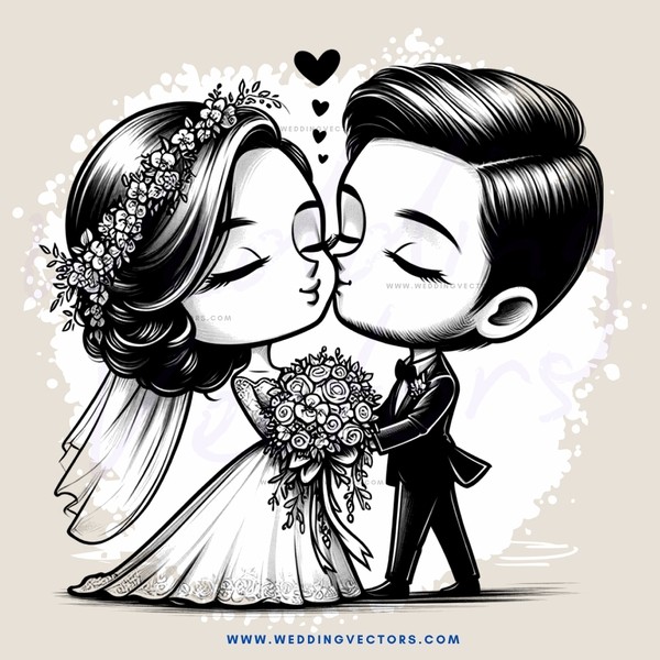 a couple in black and white