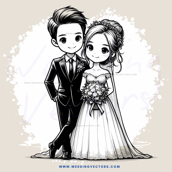 a couple at their wedding