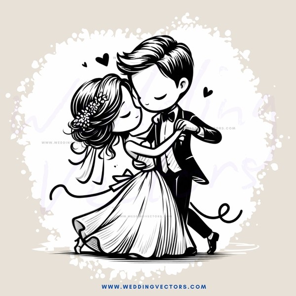 a couple dancing in a boxer shorts and dress