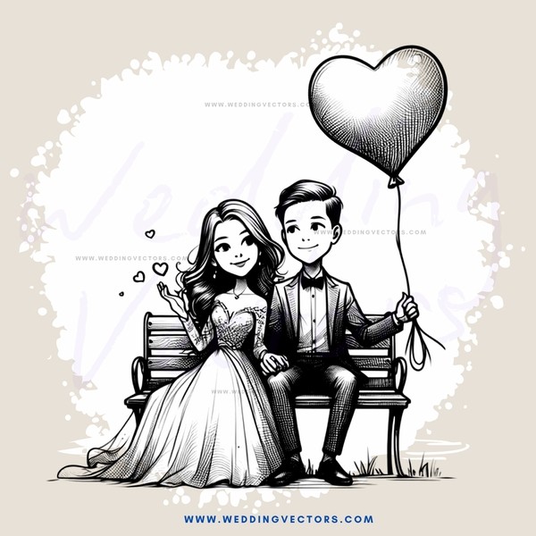lovebirds on a bench