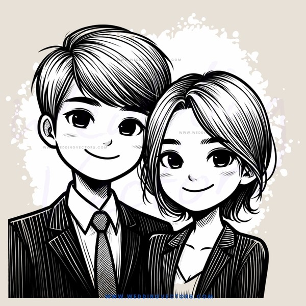 a couple's smiles in black and white