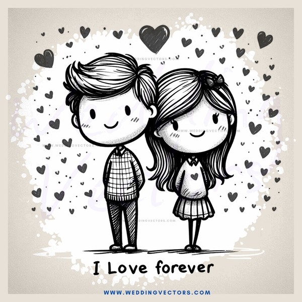 love forever cartoon poster