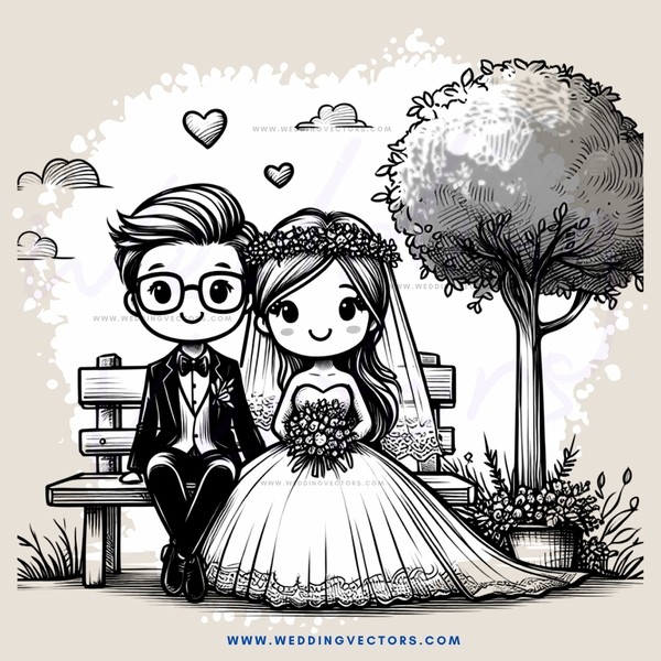 a couple on a bench
