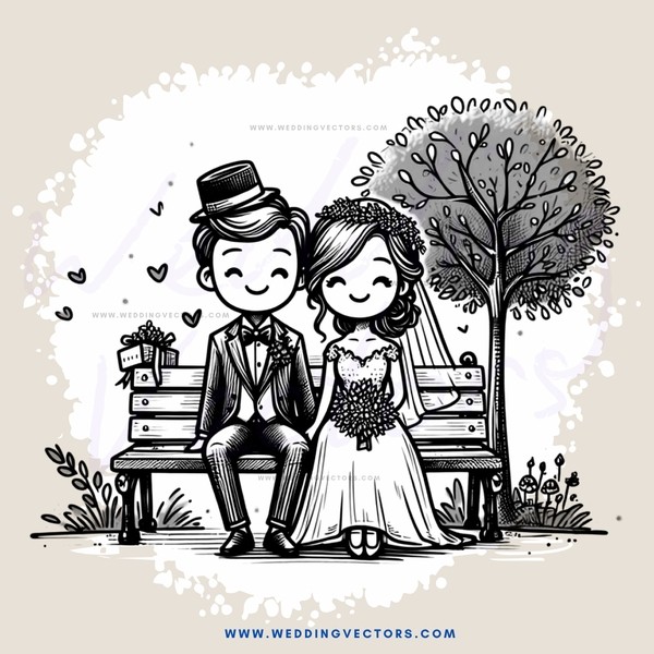 a man and woman sitting on a bench