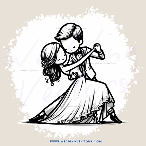a man and woman dancing
