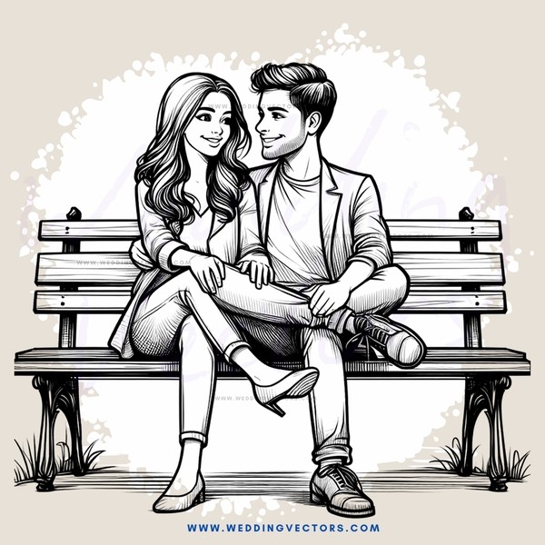 a couple sitting on a bench