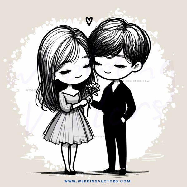 the couple in black and white