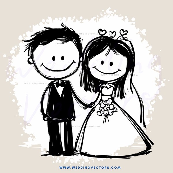 wedding smiley couple posing for picture