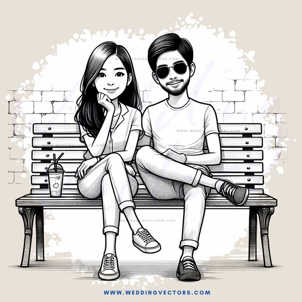 a couple sitting on a bench