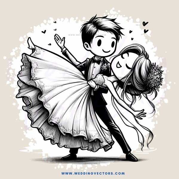 a boy and girl dancing together