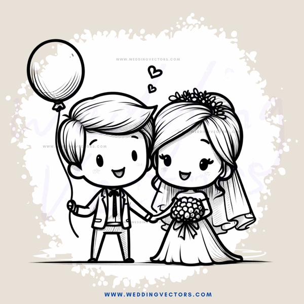 a couple holding hands and an air bubble
