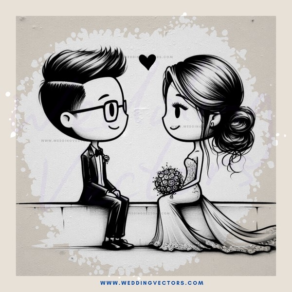 a groom and bride on their wedding day