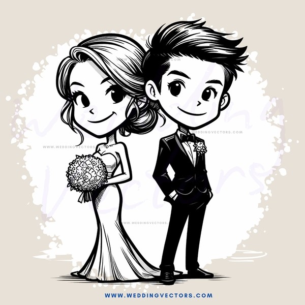 a couple standing together with smiles on their faces