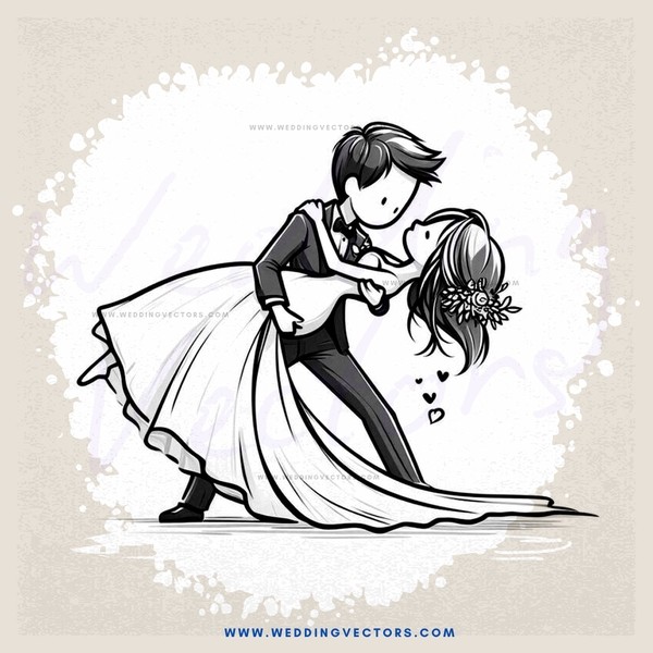 a couple in black and white photo