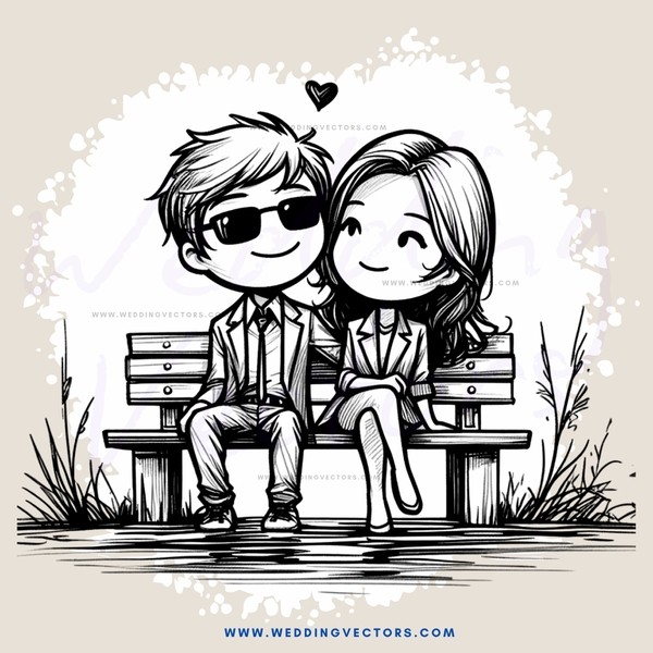a couple sitting on a bench