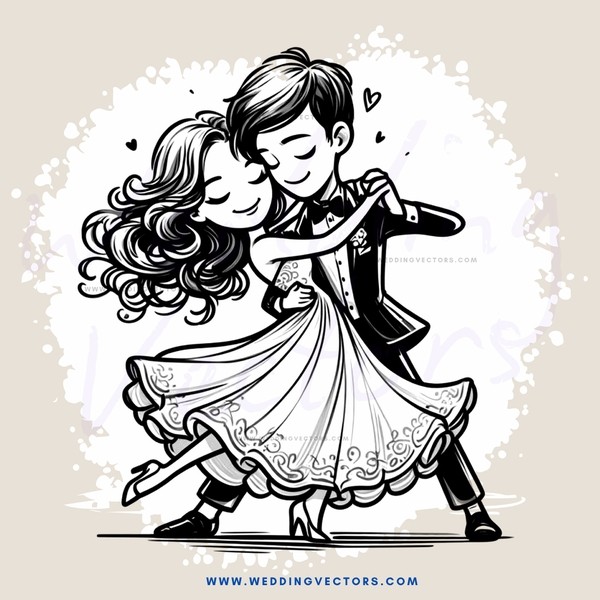 a boy and girl dancing together
