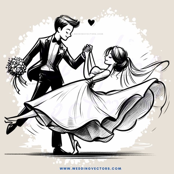 couple dancing in black and white