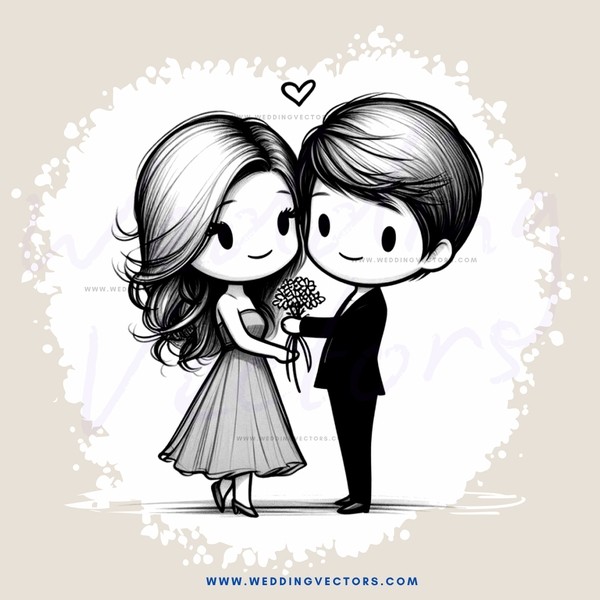 a couple in black and white