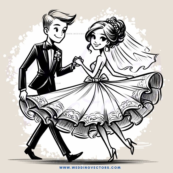 a bride and groom