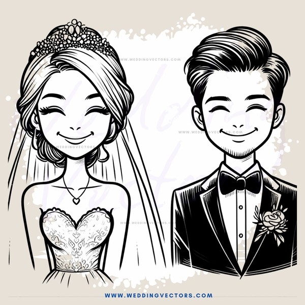 wedding couple illustration