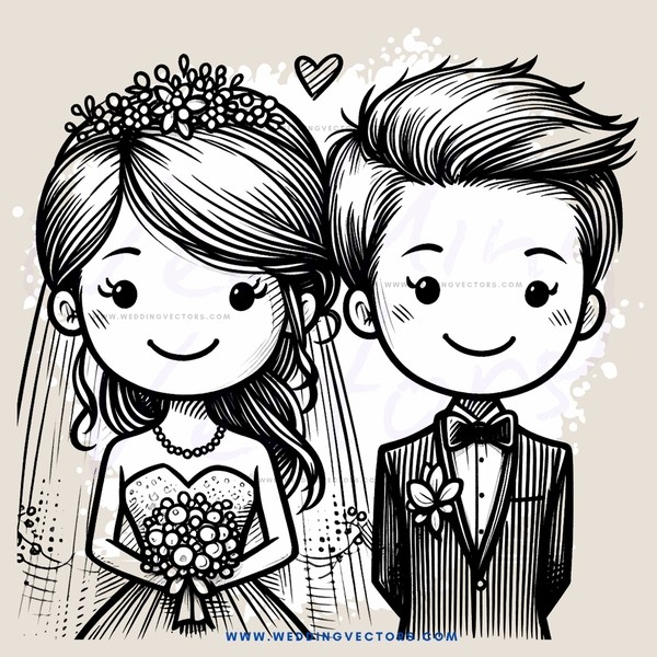 wedding animation character designs