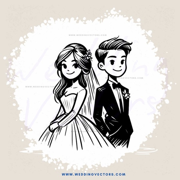 the newlyweds at their wedding