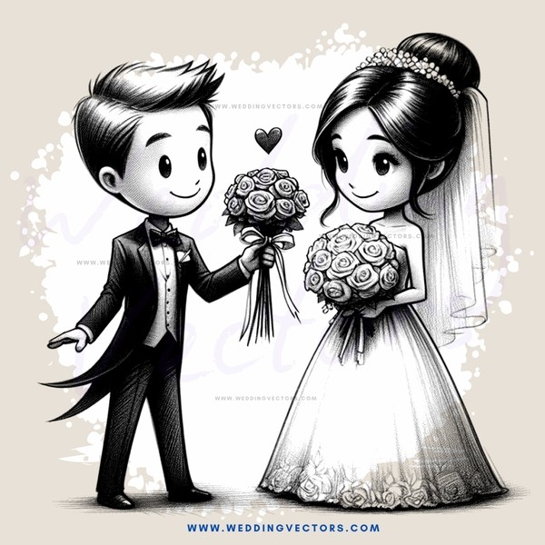 wedding bride and groom on their way to getting married
