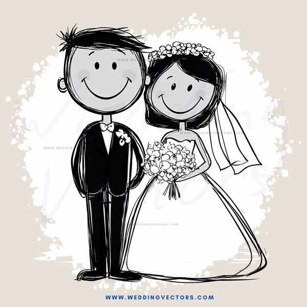 a wedding bride and groom