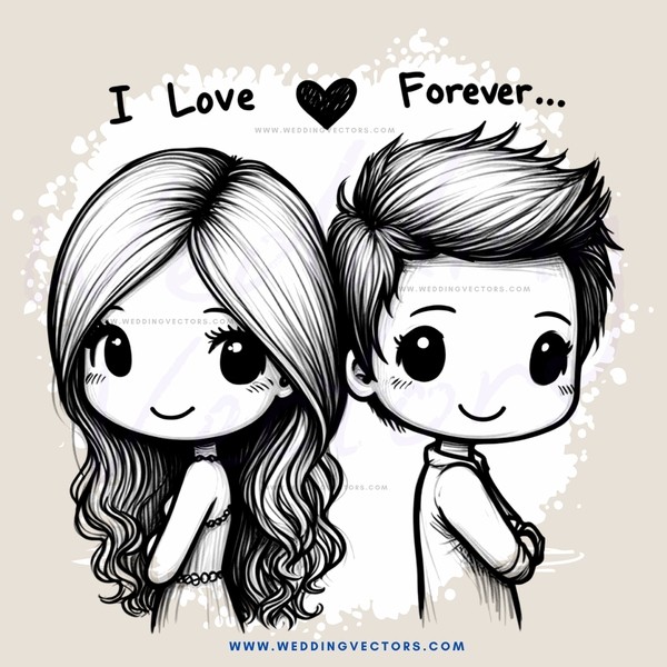 love forever cartoon face