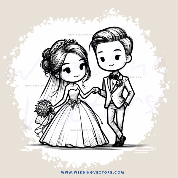 groom and bride posing for picture