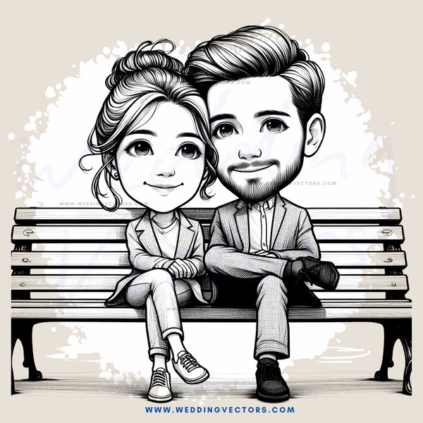 a man and woman sitting on a bench