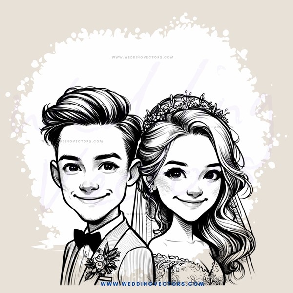 a couple's portrait in black and white