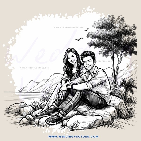 a man and woman on rocks by the ocean