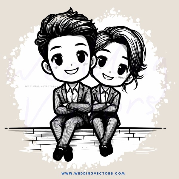 boy and girl sitting on ground