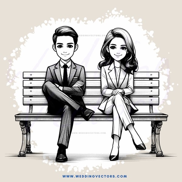 boy and girl sitting on bench