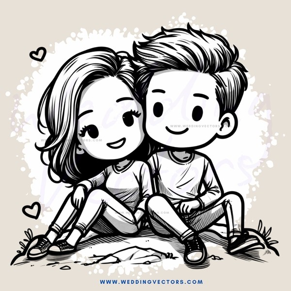 two people sitting down together