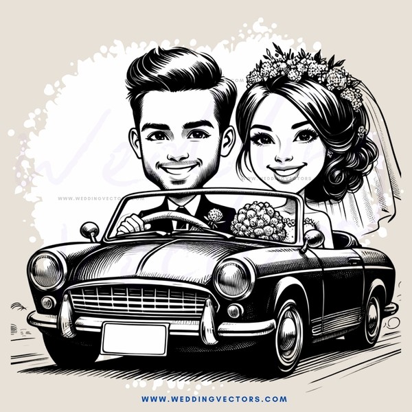 a carrier and his bride in a picture