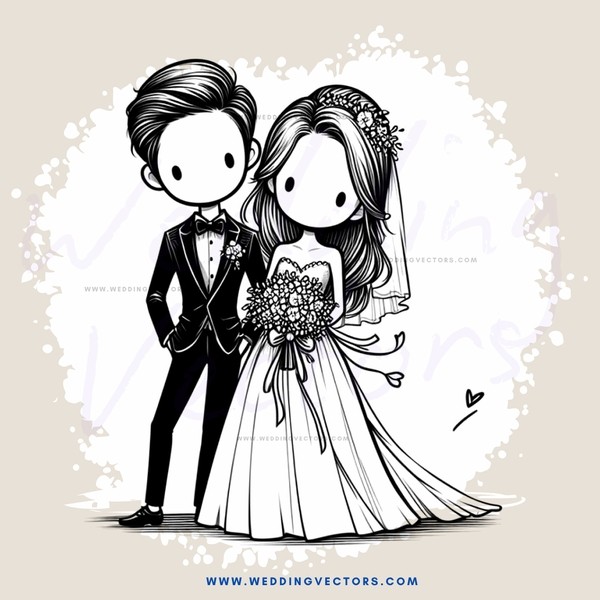 wedding picture of a bride and groom