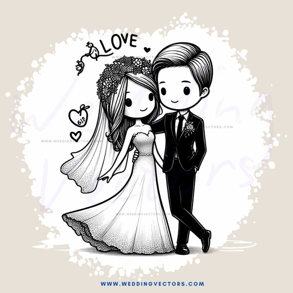 wedding picture with love on it