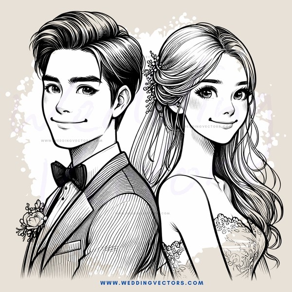 a couple's portrait in black and white