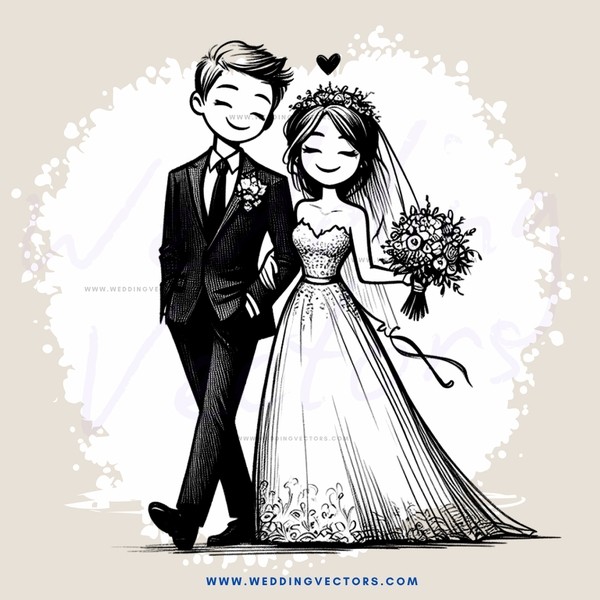 wedding couple posing together