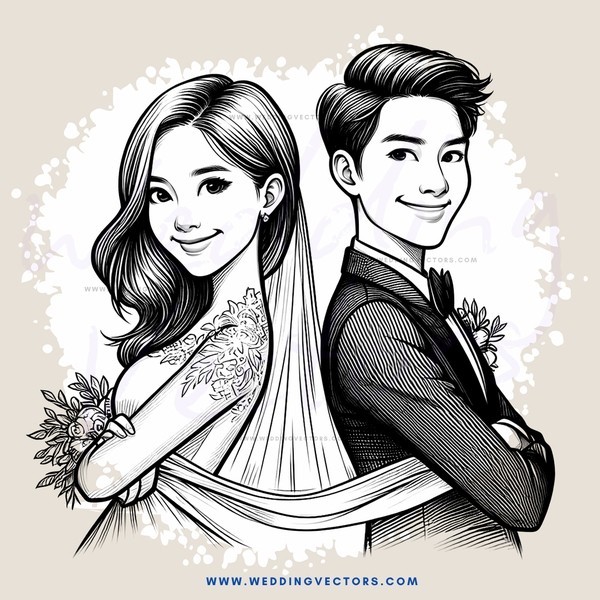wedding portrait of couple