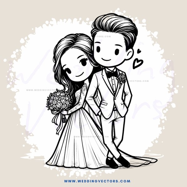 a couple on their wedding day