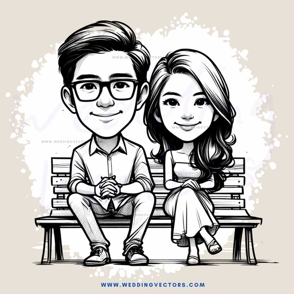 a boy and girl sitting together on a bench