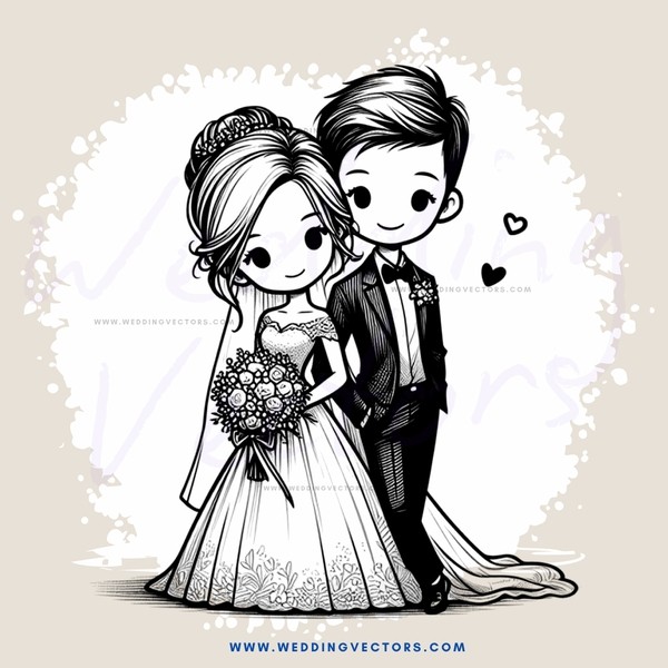 bride and groom holding hands in white wedding dress and black suit