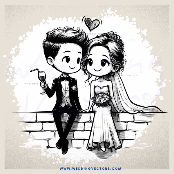 couple sitting on a brick wall
