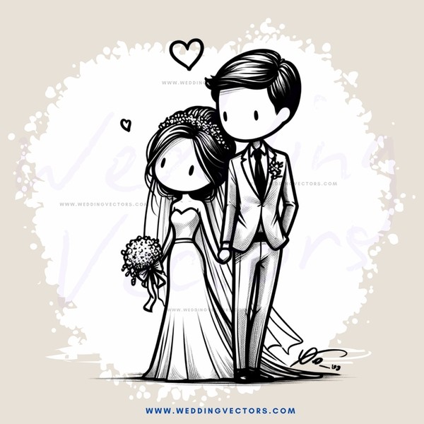 bride and groom holding flowers and an emblem on their hand